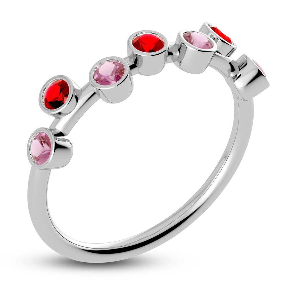 Juliette Maison Natural Ruby & Natural Pink Tourmaline Ring 10K White Gold kzW6e1w0