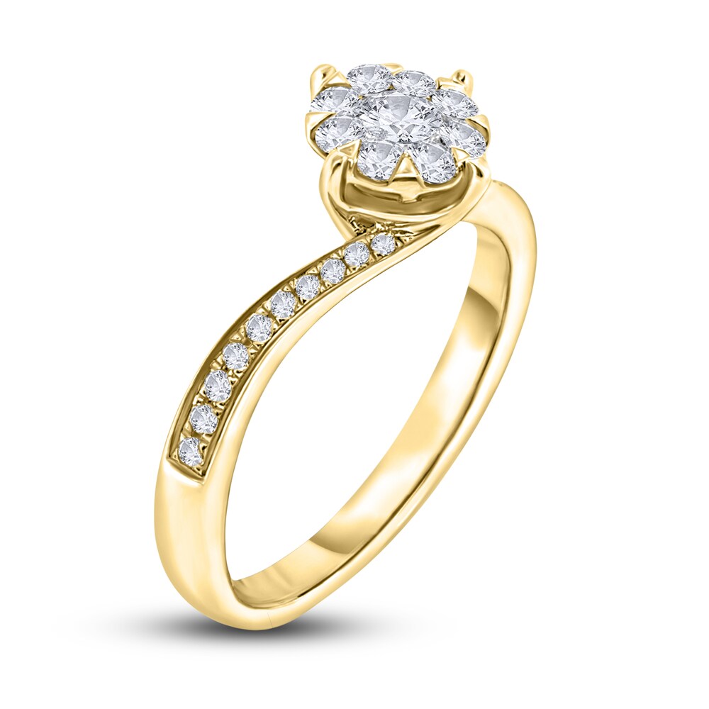 Diamond Ring 1/3 ct tw Round 14K Yellow Gold lBBPD834