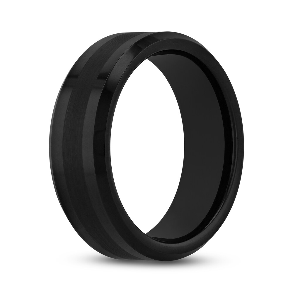 Wedding Band Black Tungsten 8mm lIm2n6OC