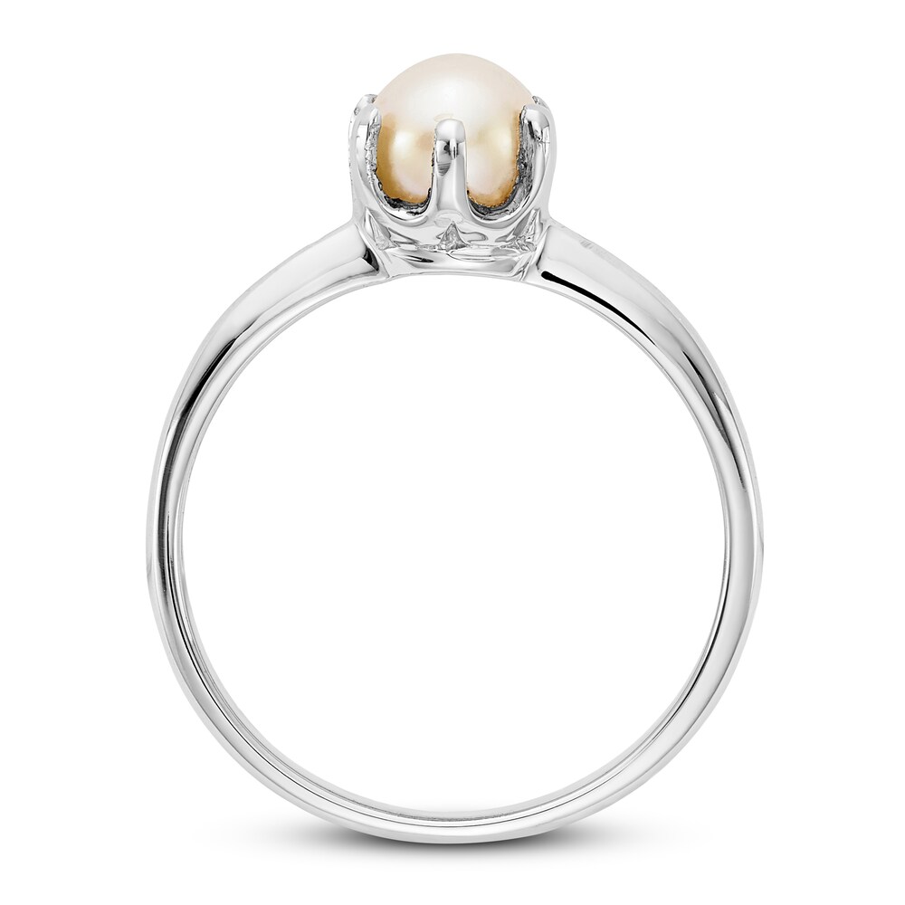 Cultured Freshwater Pearl Ring 14K White Gold lMvsuYN7