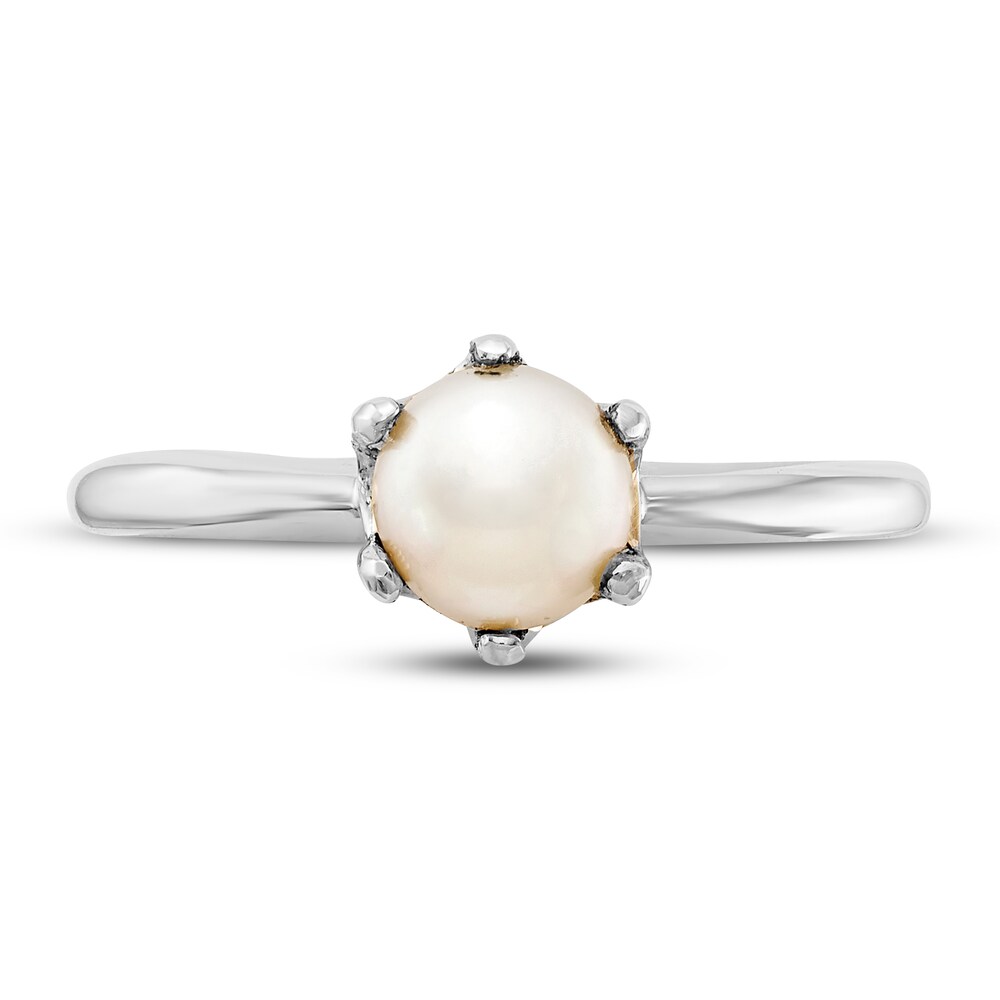 Cultured Freshwater Pearl Ring 14K White Gold lMvsuYN7