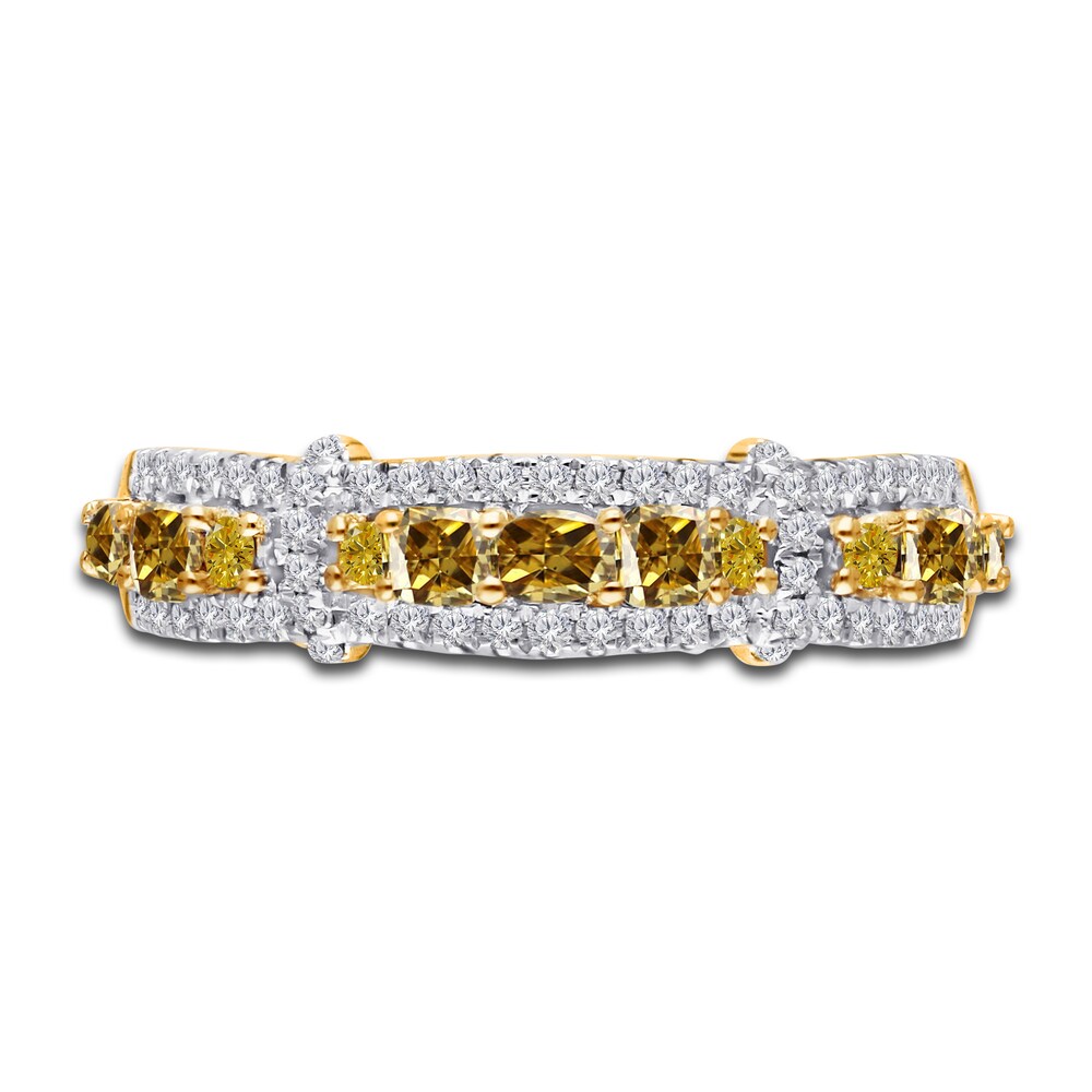 Kallati Natural Yellow Diamond Ring 1 ct tw Round 14K Yellow Gold lrl2SSLj