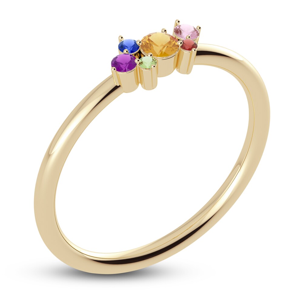 Juliette Maison Natural Multi-Gemstone Constellation Ring 10K Yellow Gold lvRB2yz0