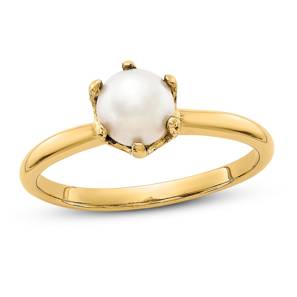 Cultured Freshwater Pearl Ring 14K Yellow Gold lwxmWvwC