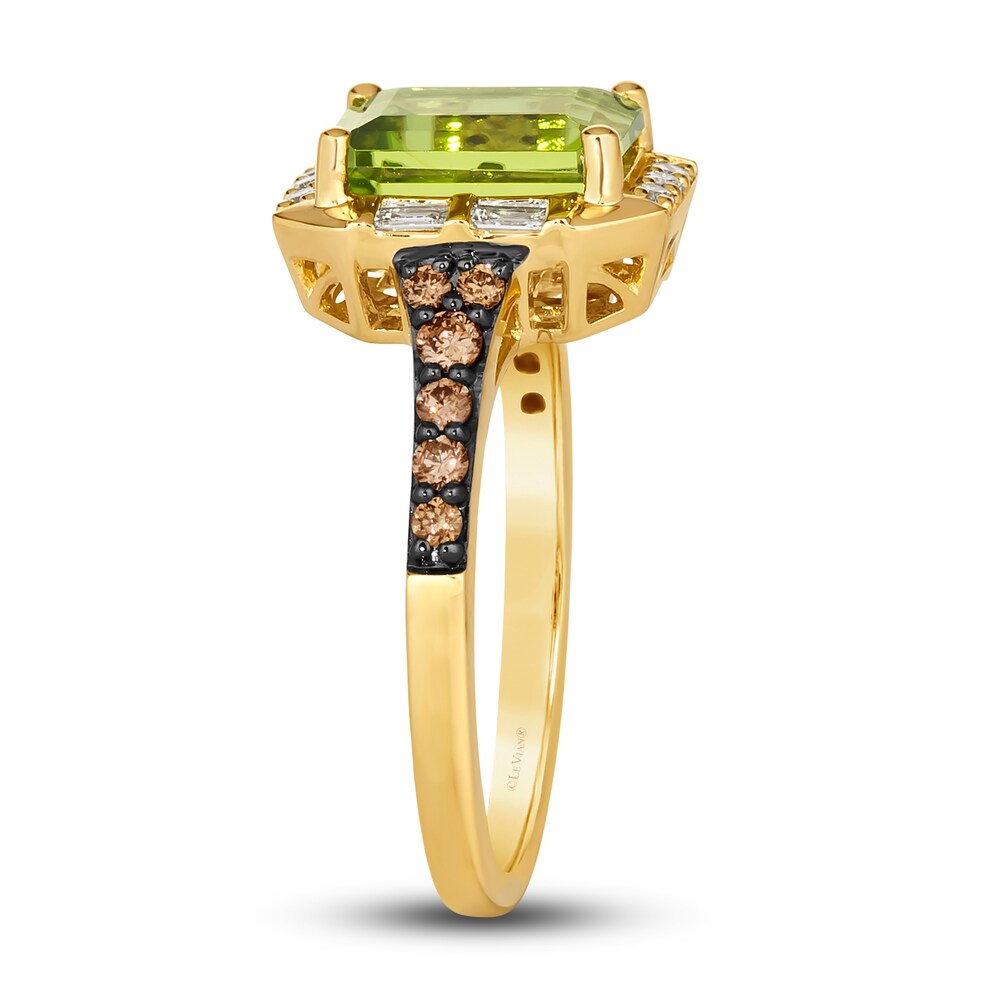 Le Vian Natural Peridot Ring 3/8 ct tw Round 14K Honey Gold m0X8MnP6