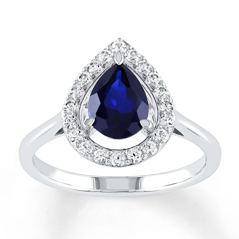 Lab-Created Sapphire Ring Sterling Silver m5d9oL0K