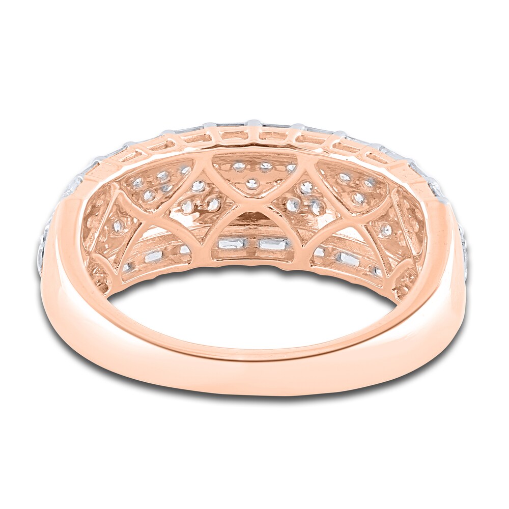 Diamond Anniversary Band 1 ct tw Round/Baguette 14K Rose Gold mFrO73Fj