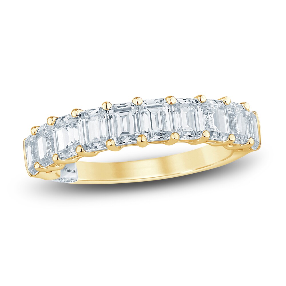 Pnina Tornai Lab-Created Diamond Anniversary Band 2 ct tw Emerald 14K Yellow Gold mTMknK21 [mTMknK21]