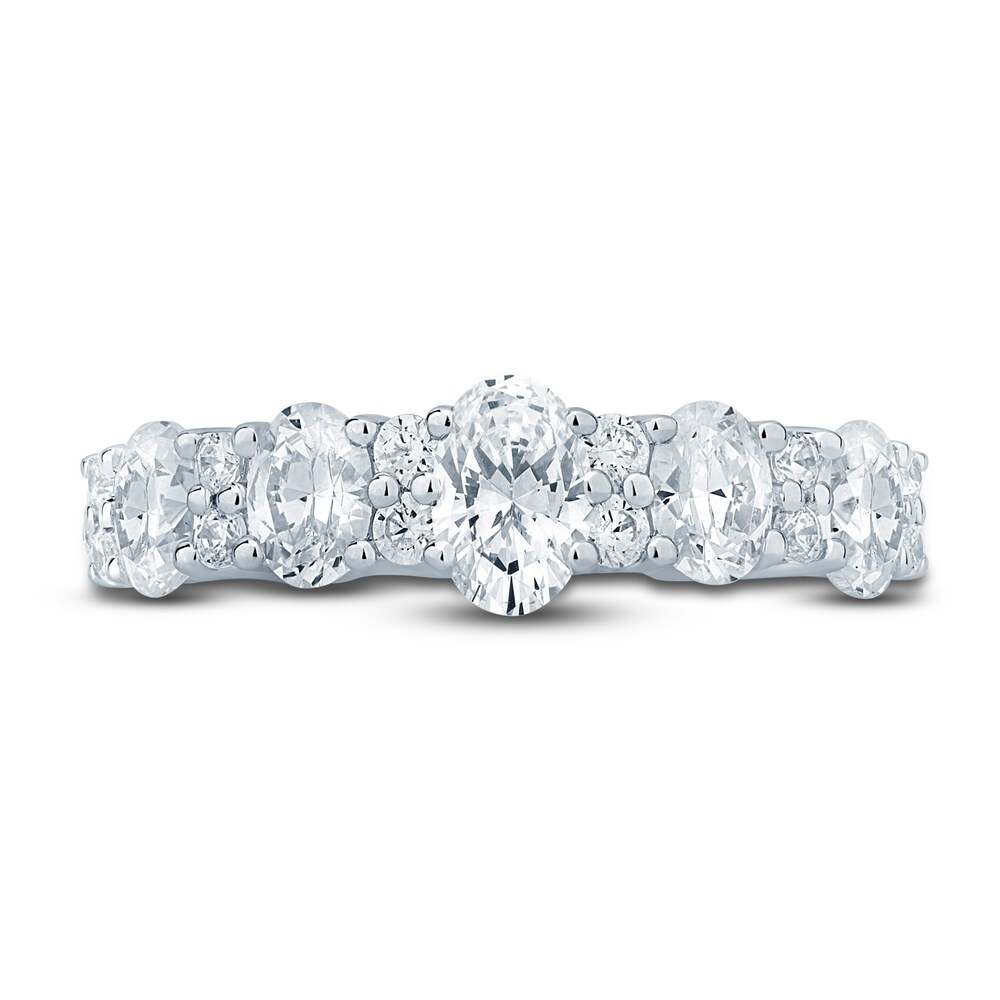 Pnina Tornai Lab-Created Diamond Anniversary Ring 1-1/2 ct tw Round/Oval 14K White Gold mYuZfuBc