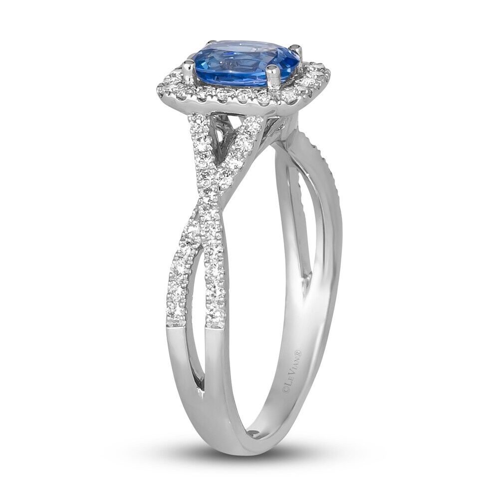 Le Vian Natural Blue Sapphire Ring 1/3 ct tw Diamonds 14K Vanilla Gold mjhwxeAZ