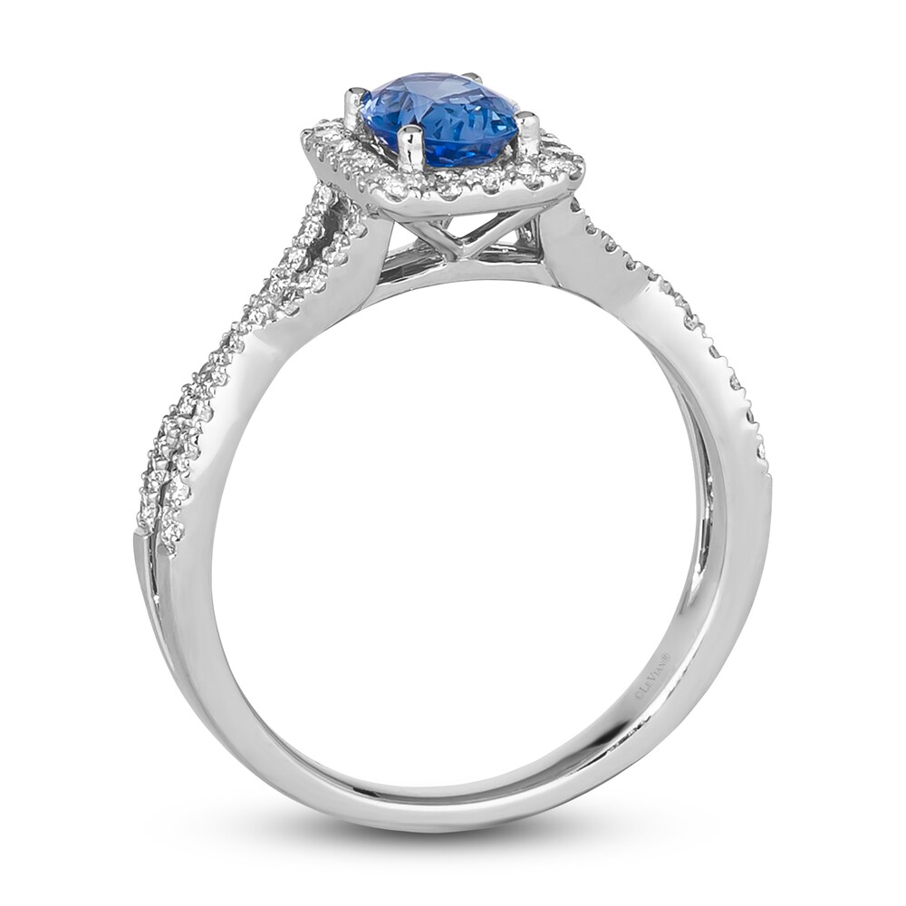 Le Vian Natural Blue Sapphire Ring 1/3 ct tw Diamonds 14K Vanilla Gold mjhwxeAZ