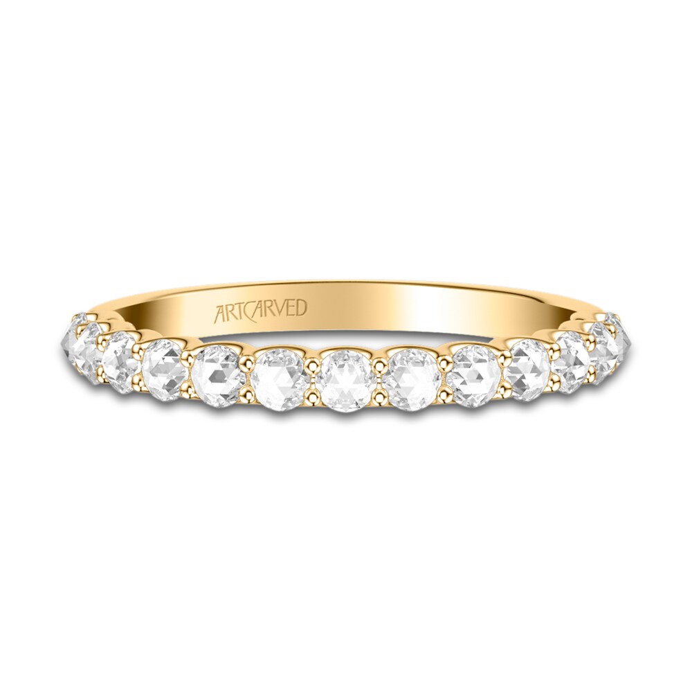 ArtCarved Rose-Cut Diamond Anniversary Band 1/2 ct tw 14K Yellow Gold mt478FXL