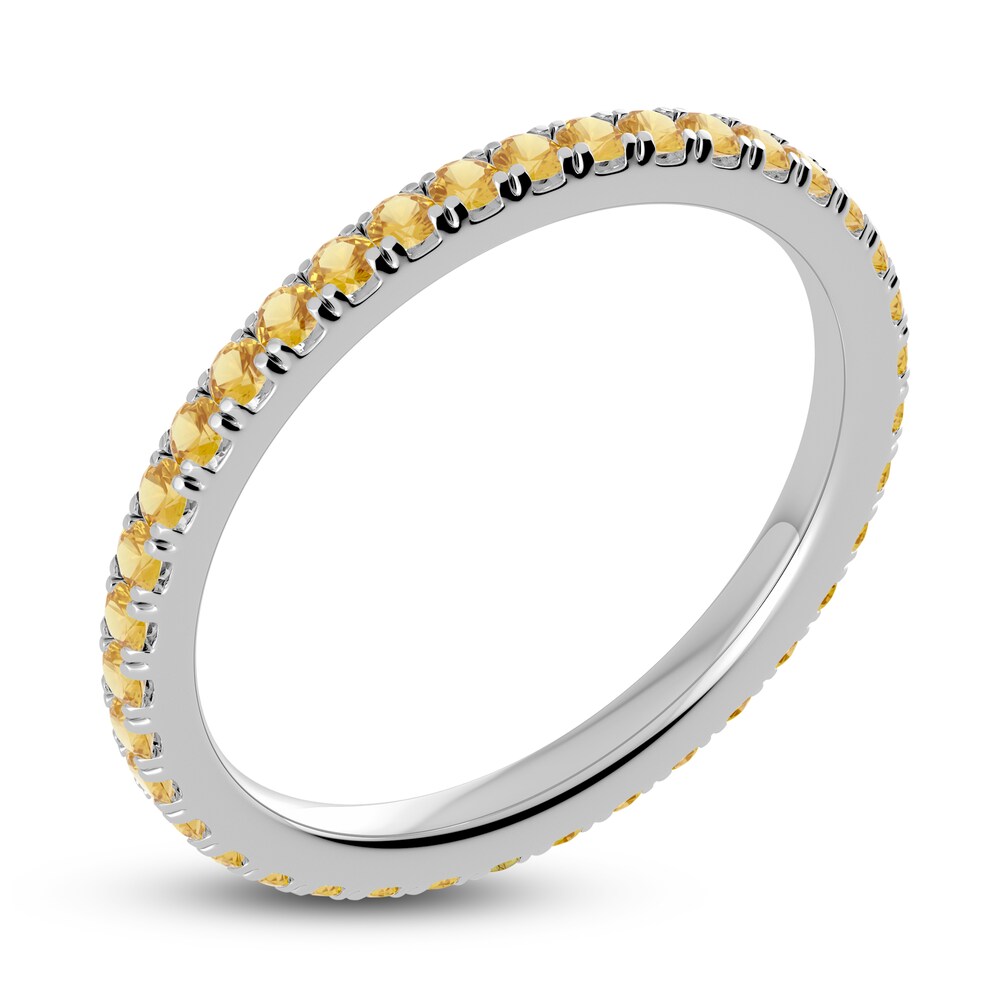 Juliette Maison Natural Citrine Eternity Ring 10K White Gold mxoXELaj