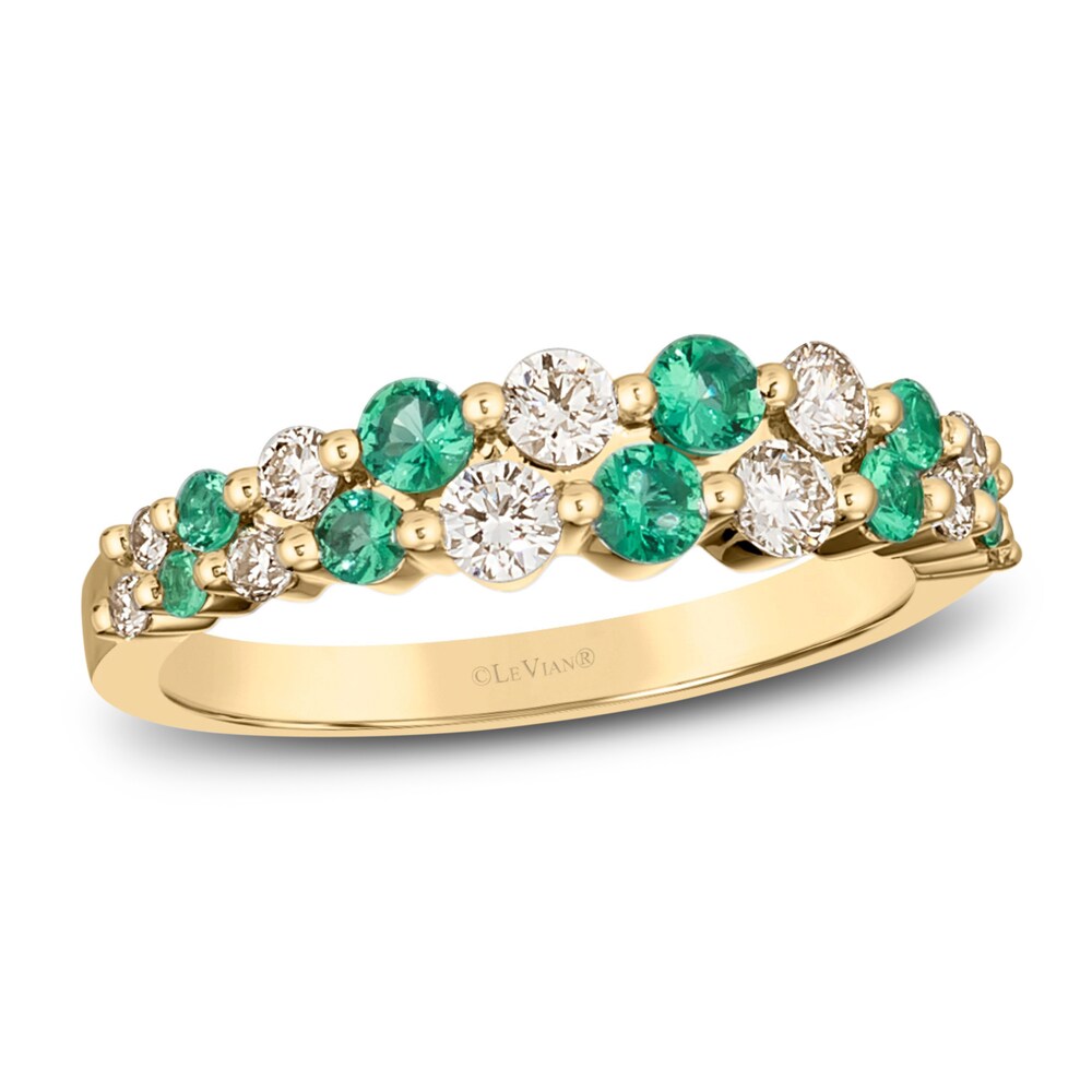 Le Vian Natural Emerald Ring 1/2 ct tw Diamonds 14K Honey Gold nAyAtbNW