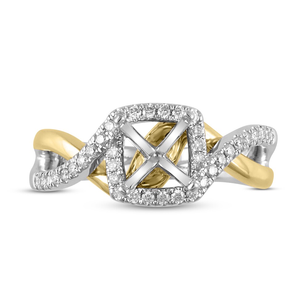 Diamond Ring Setting 1/4 ct tw Round 14K Two-Tone Gold nBhyHaYP