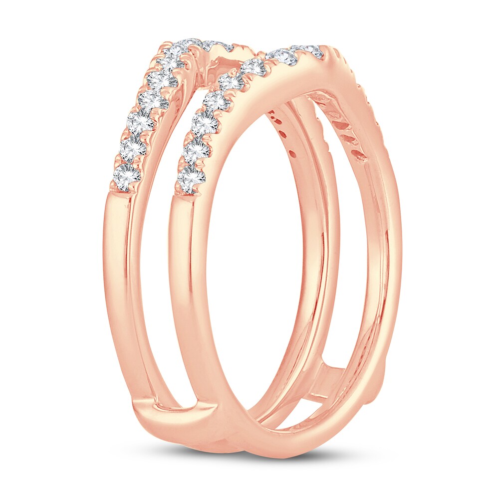 Diamond Enhancer Ring 1/2 ct tw Round 14K Rose Gold nG0vKlab