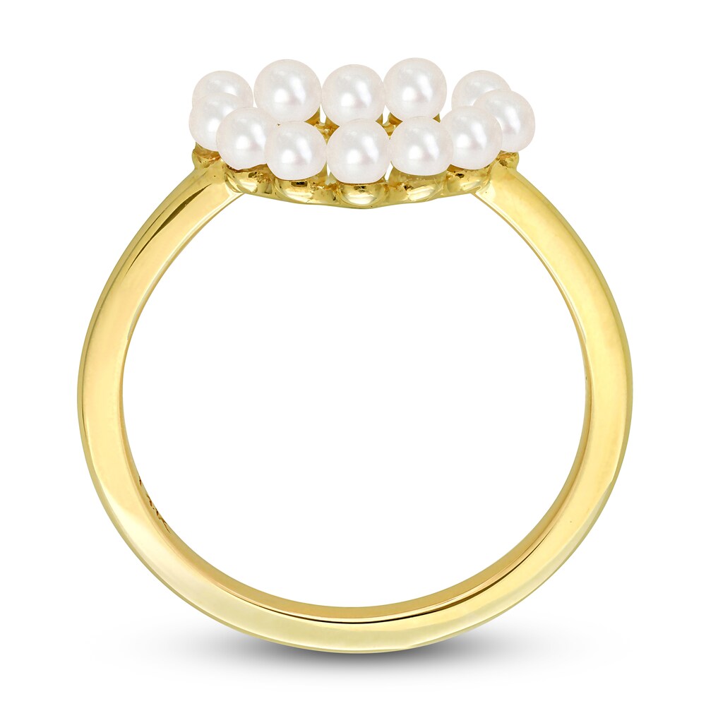 Cultured Freshwater Pearl Heart Ring 14K Yellow Gold nKkz4NoJ