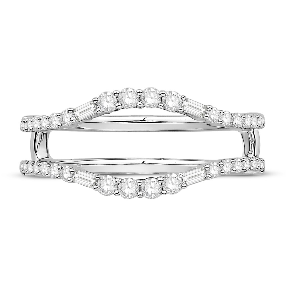 Diamond Enhancer Ring 1/2 ct tw Baguette/Round 14K White Gold nWsEOWSy