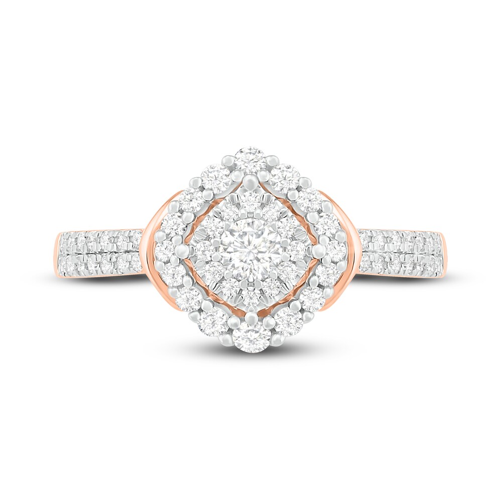 Diamond Ring 1/2 ct tw Round 14K Rose Gold nXnBoc9o