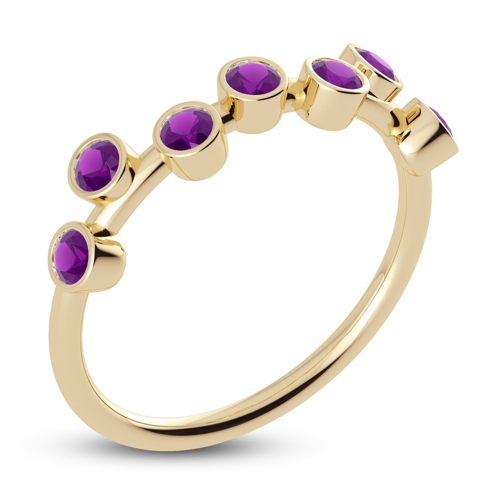 Juliette Maison Natural Amethyst Ring 10K Yellow Gold nYO73kVq