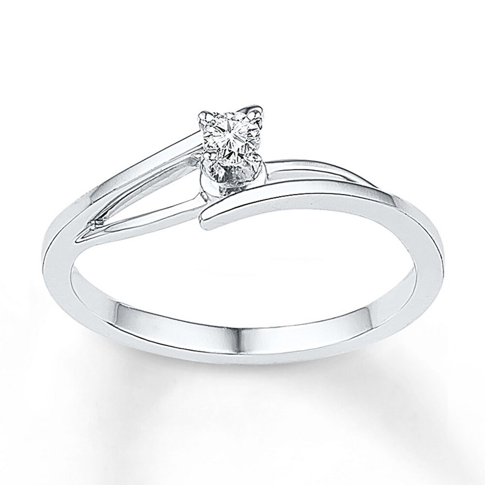 Diamond Promise Ring 1/15 Carat Round-cut Sterling Silver nfeSfGTh [nfeSfGTh]