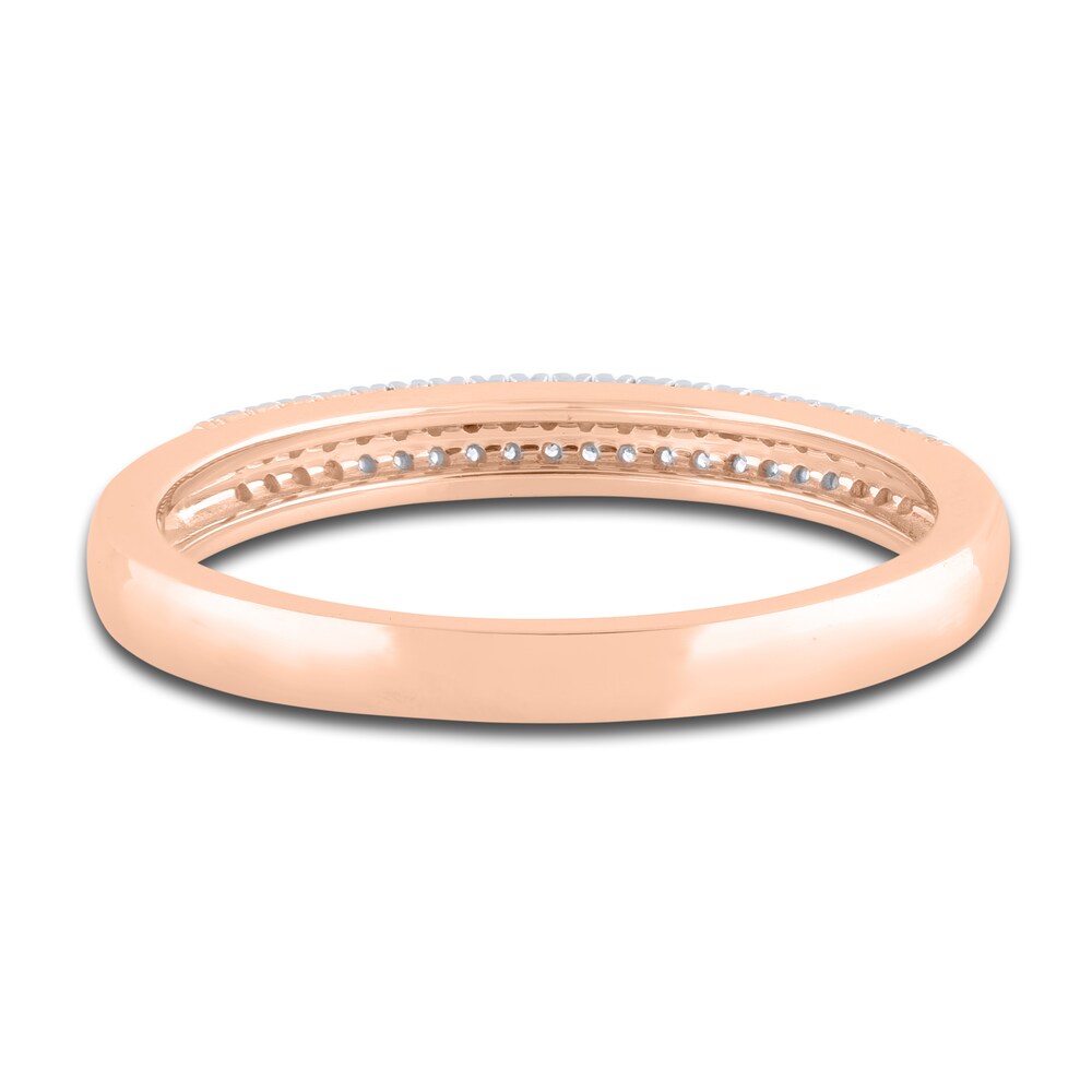 Diamond Stackable Anniversary Band 1/10 ct tw Round 14K Rose Gold nq238hUY