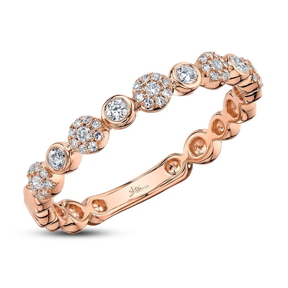 Shy Creation Ring 1/5 carat tw Diamonds 14K Rose Gold SC55006594B nsFRdGal