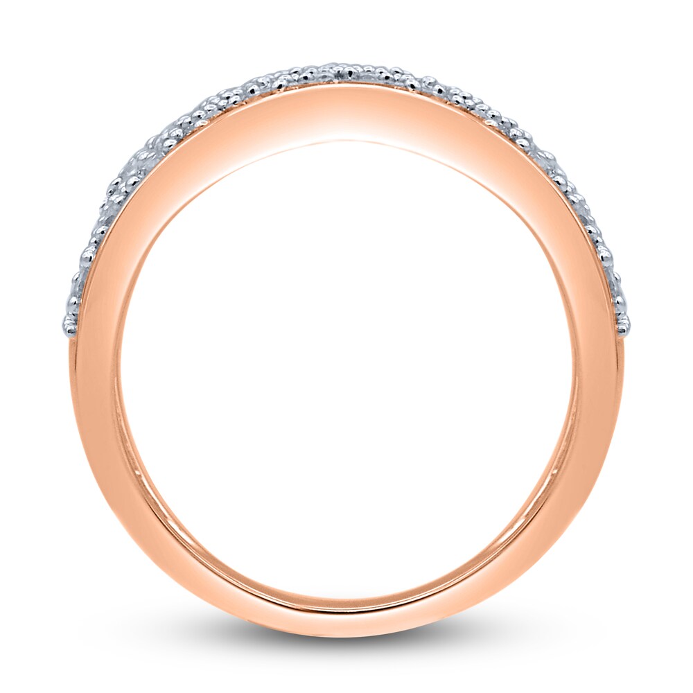 Diamond Anniversary Band 1 ct tw Round/Baguette 14K Rose Gold nxmEOuuM