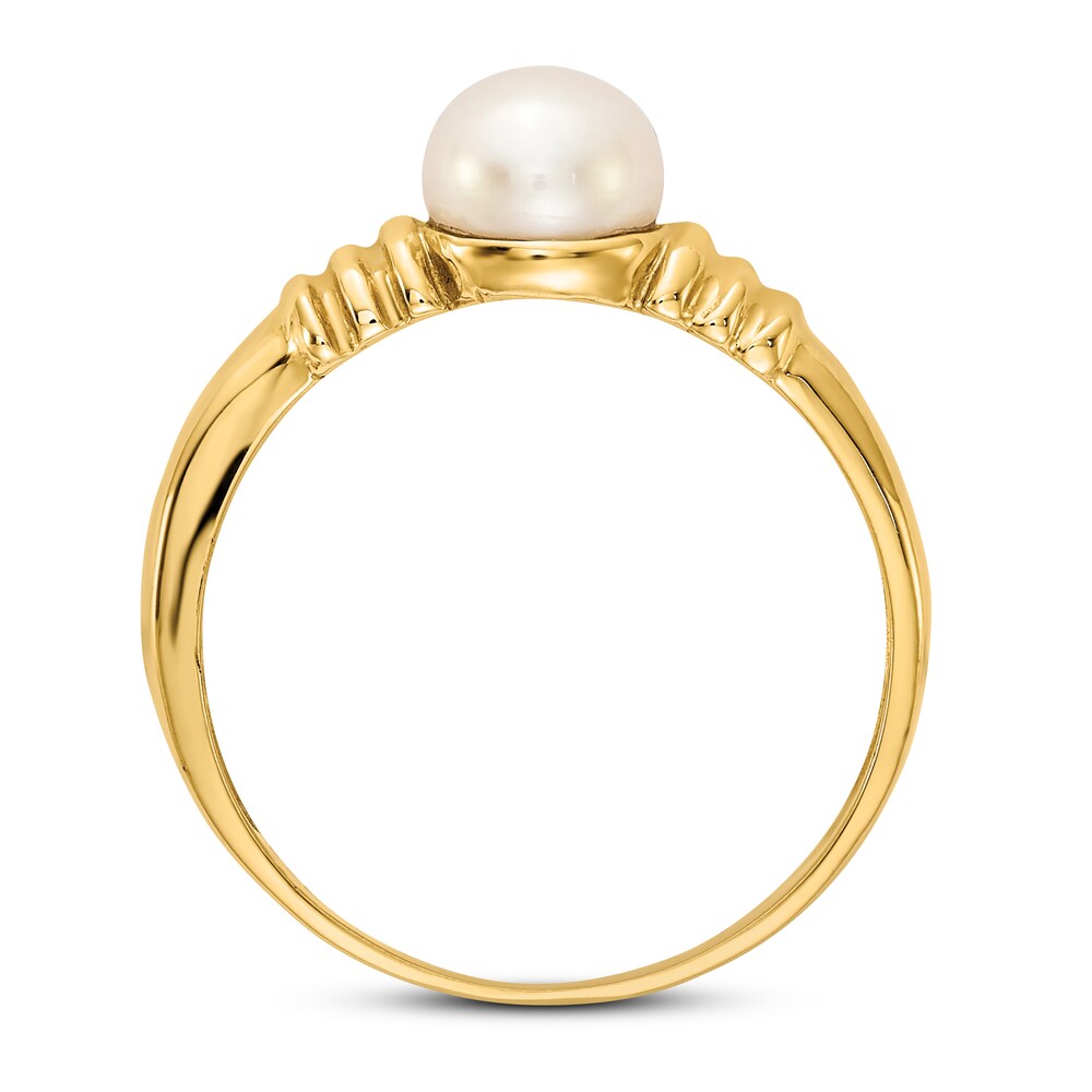 Cultured Freshwater Pearl Ring 14K Yellow Gold o0cS8Vk2