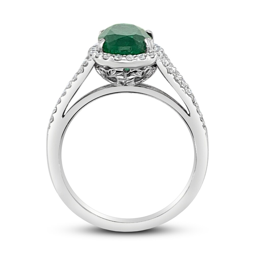 Le Vian Natural Emerald Ring 3/8 ct tw Diamonds 18K Vanilla Gold o8ohopUO