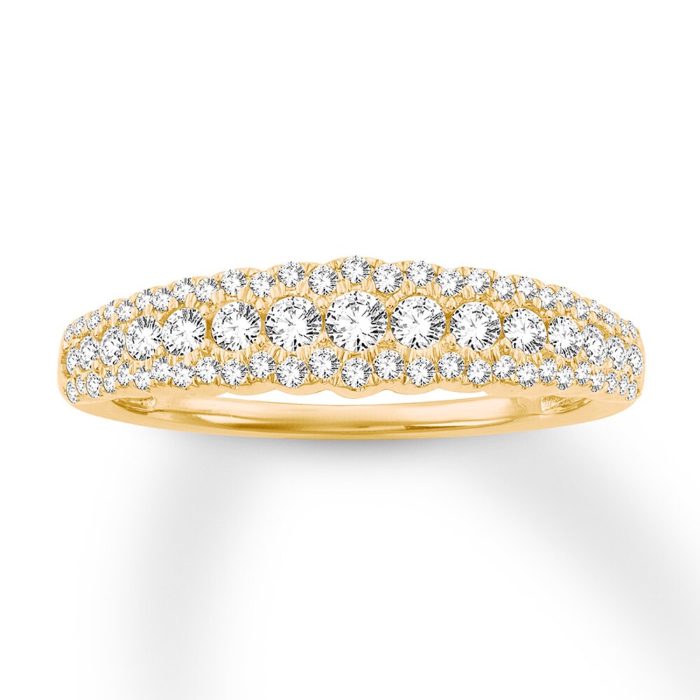 Diamond Anniversary Band 1/2 ct tw Round-cut 14K Yellow Gold oRhOCDh6 [oRhOCDh6]