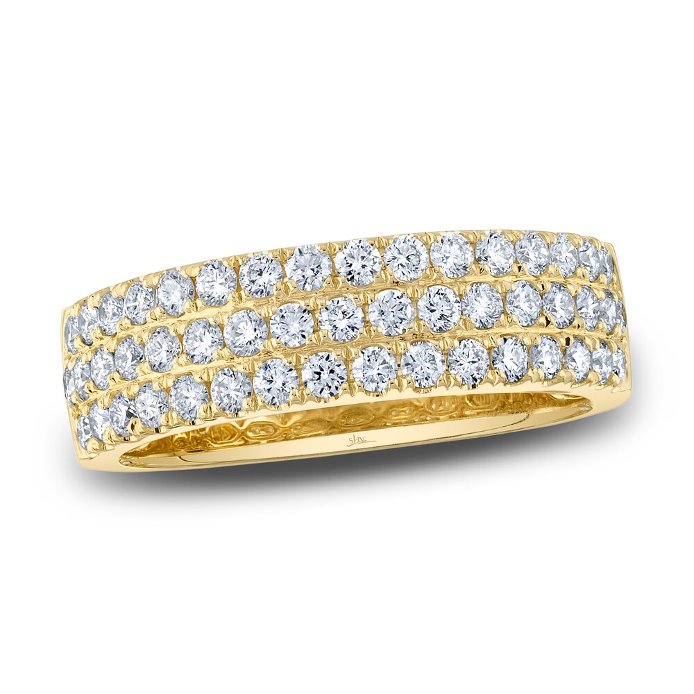 Shy Creation Diamond Ring 7/8 ct tw Round 14K Yellow Gold SC55022797V2 oba1yATK