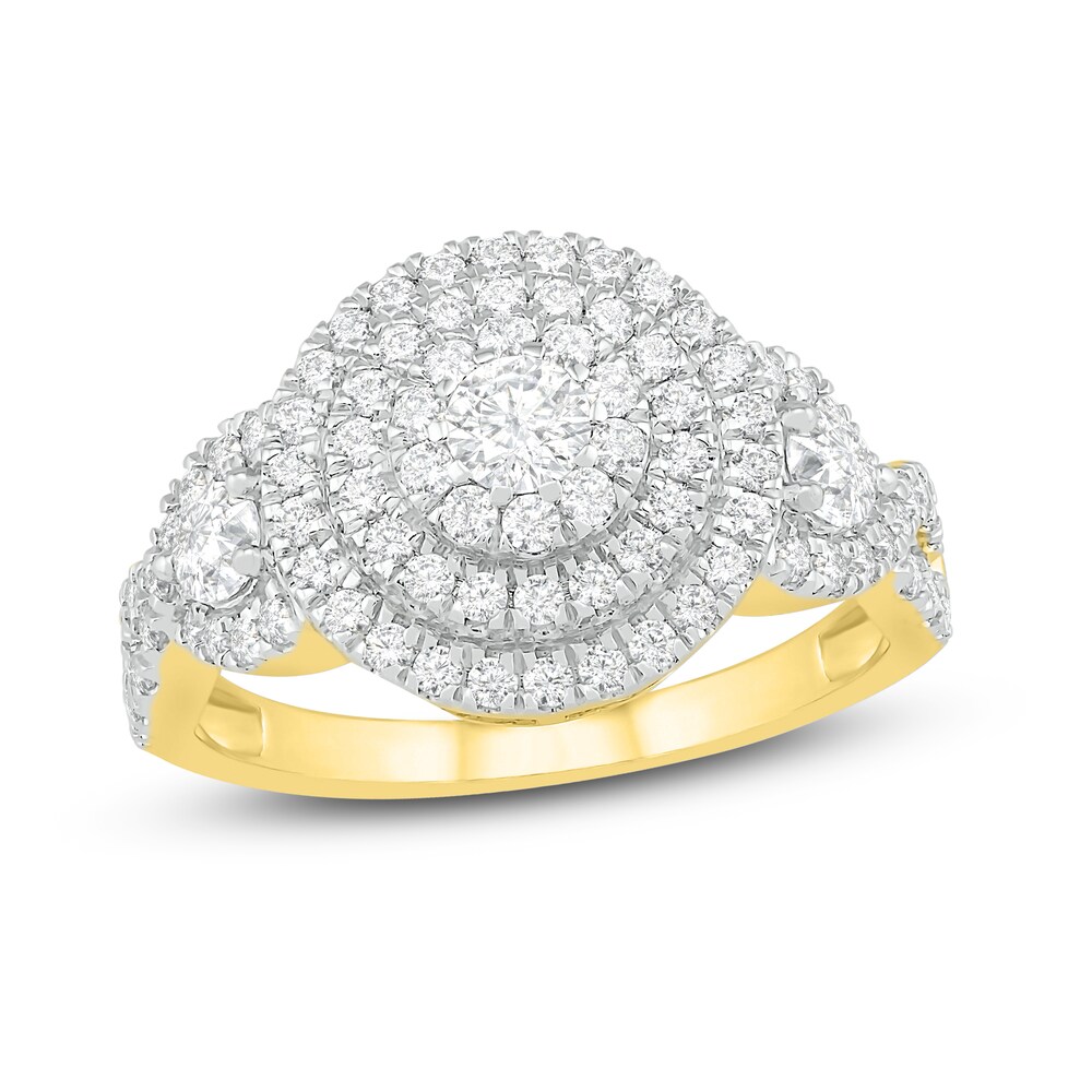 Diamond Ring 1 ct tw Round 14K Yellow Gold ogRkBE47