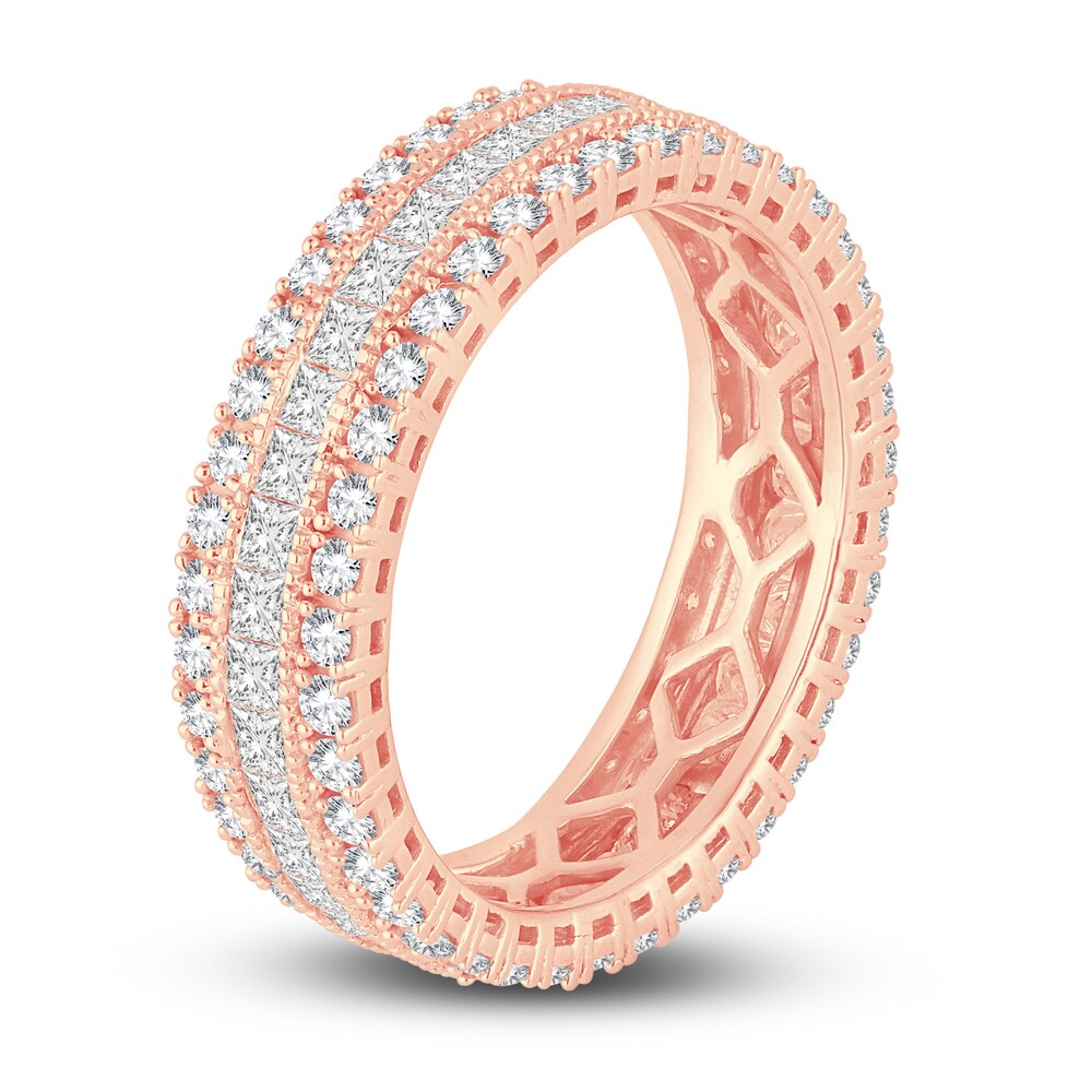 Diamond Eternity Ring 2 ct tw Round 14K Rose Gold ot8E6DGm