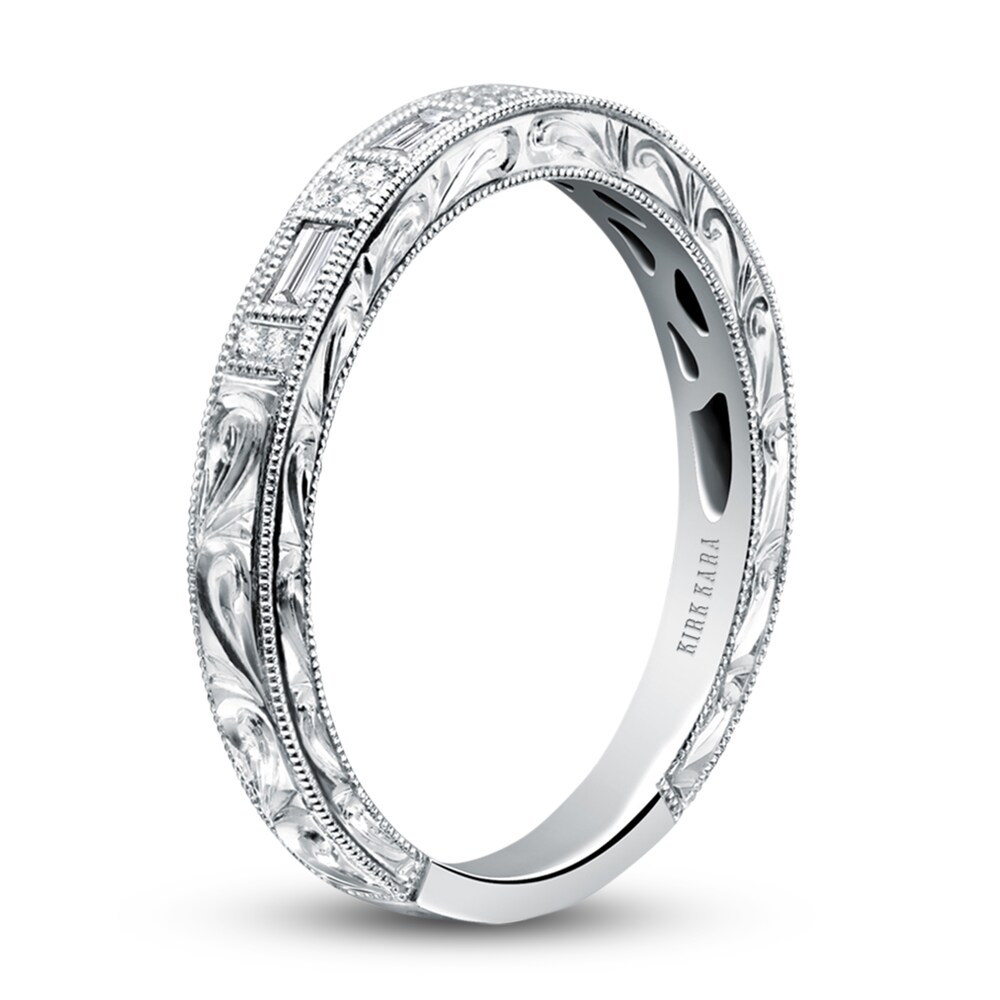 Kirk Kara Diamond Wedding Band 1/8 ct tw Baguette/Round Platinum otExC01B