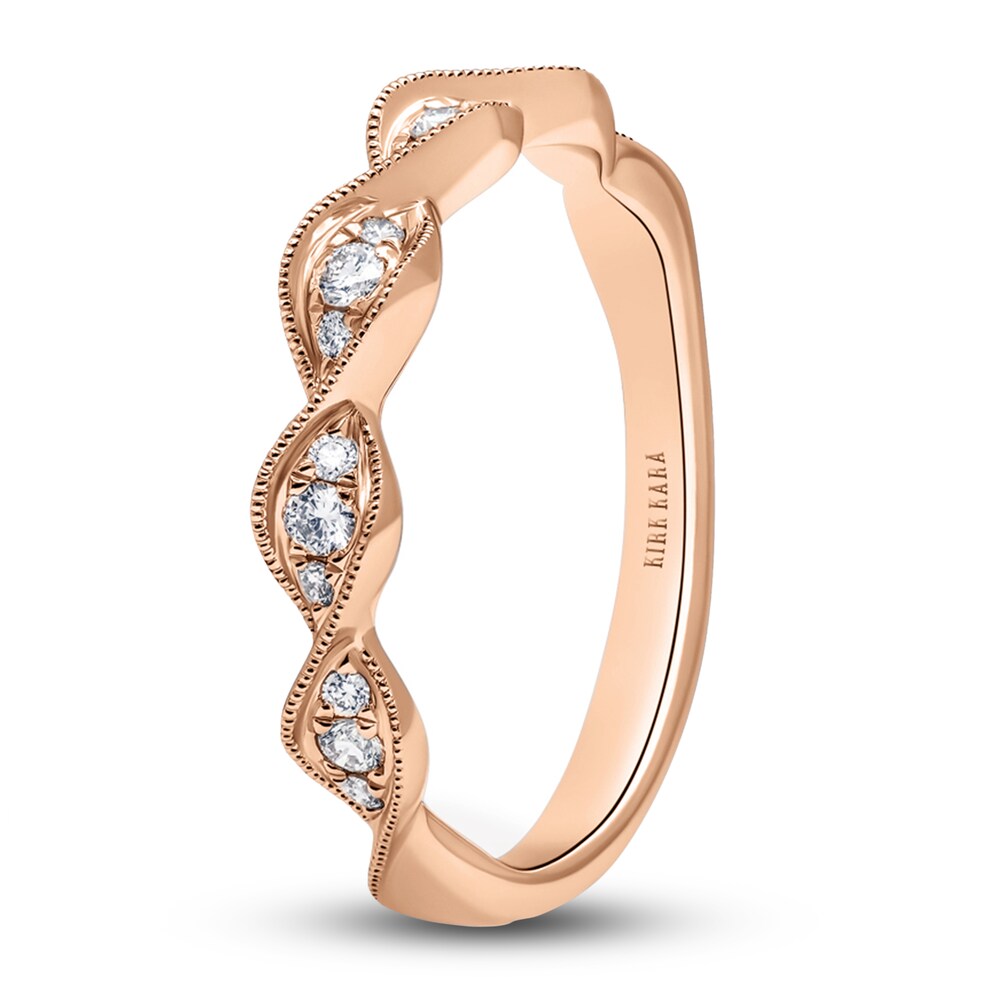 Kirk Kara Twisted Diamond Wedding Band 1/8 ct tw Round 18K Rose Gold ox6BtQRI