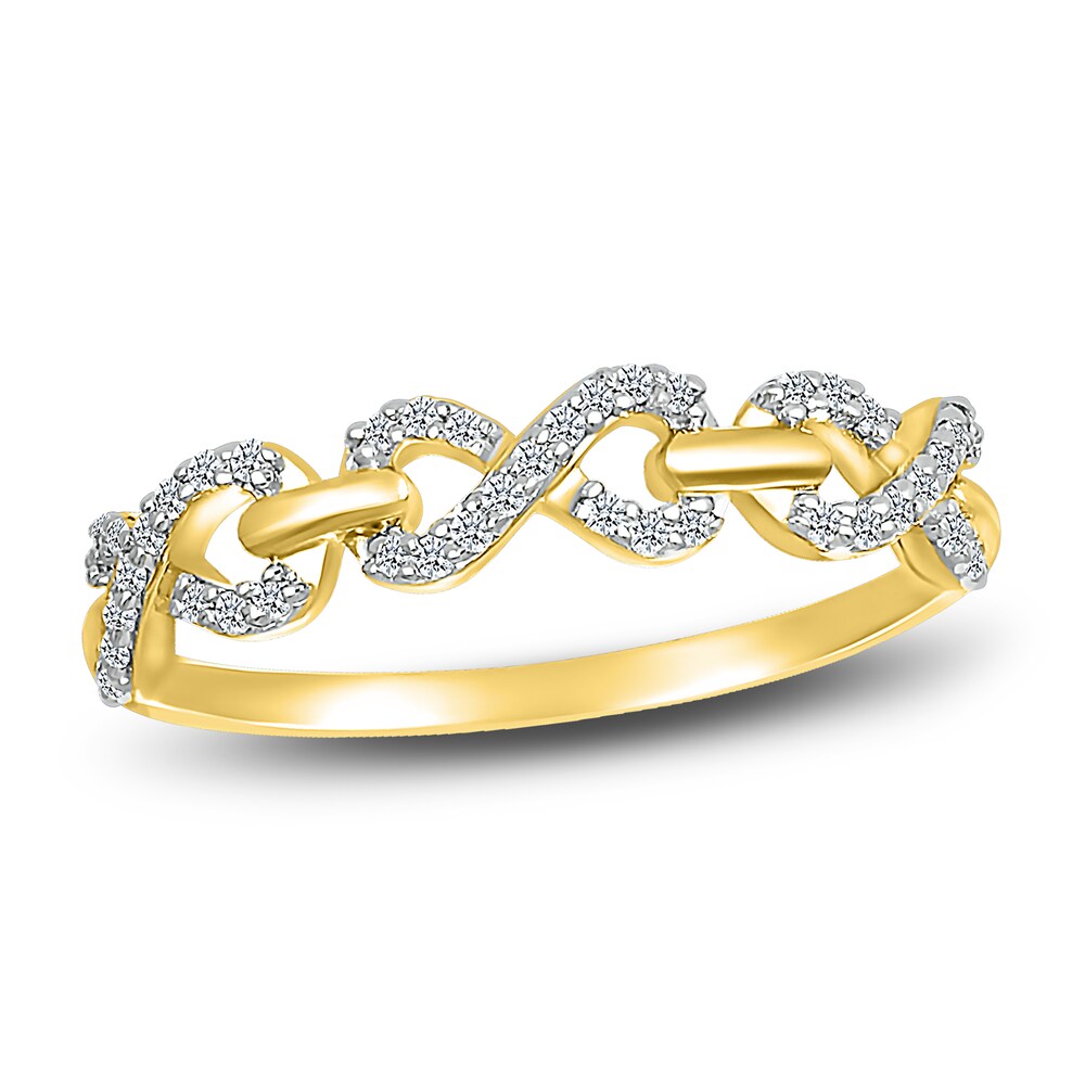 Diamond Infinity Band 1/6 ct tw Round 14K Yellow Gold ozTXk1fw