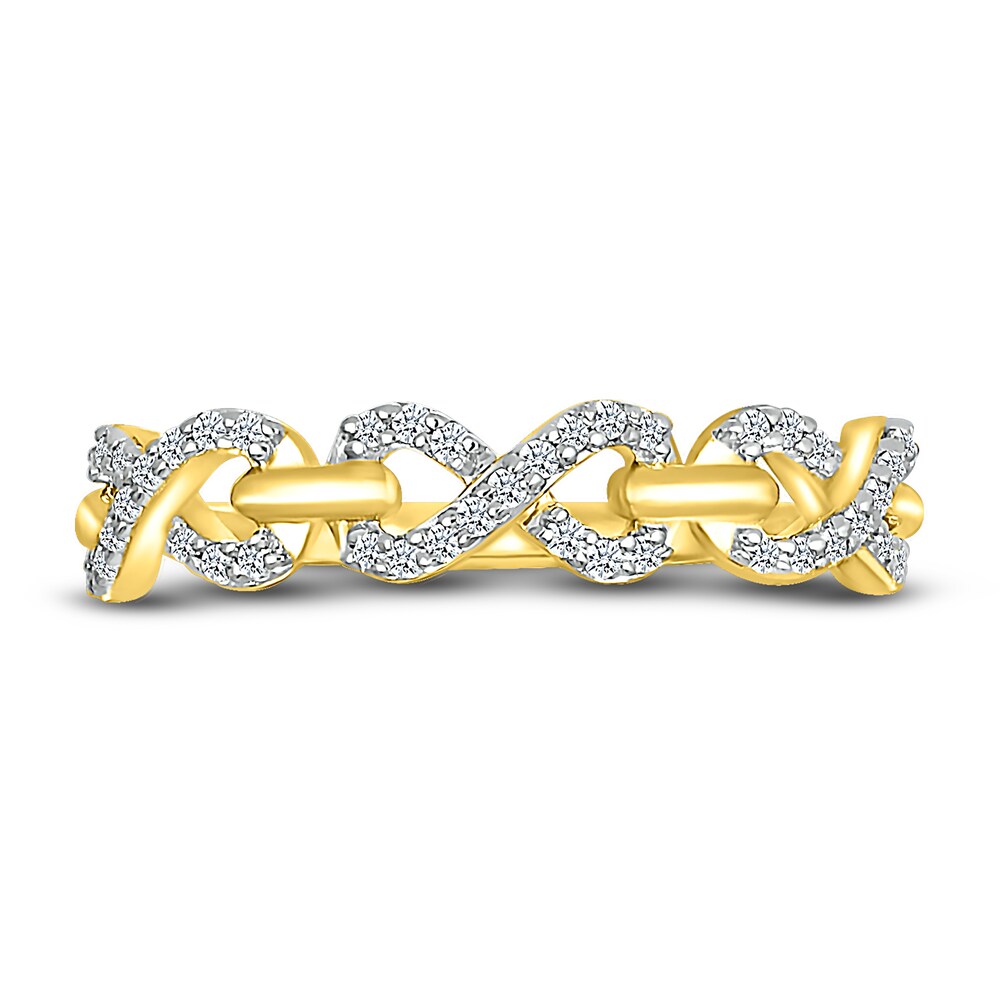 Diamond Infinity Band 1/6 ct tw Round 14K Yellow Gold ozTXk1fw