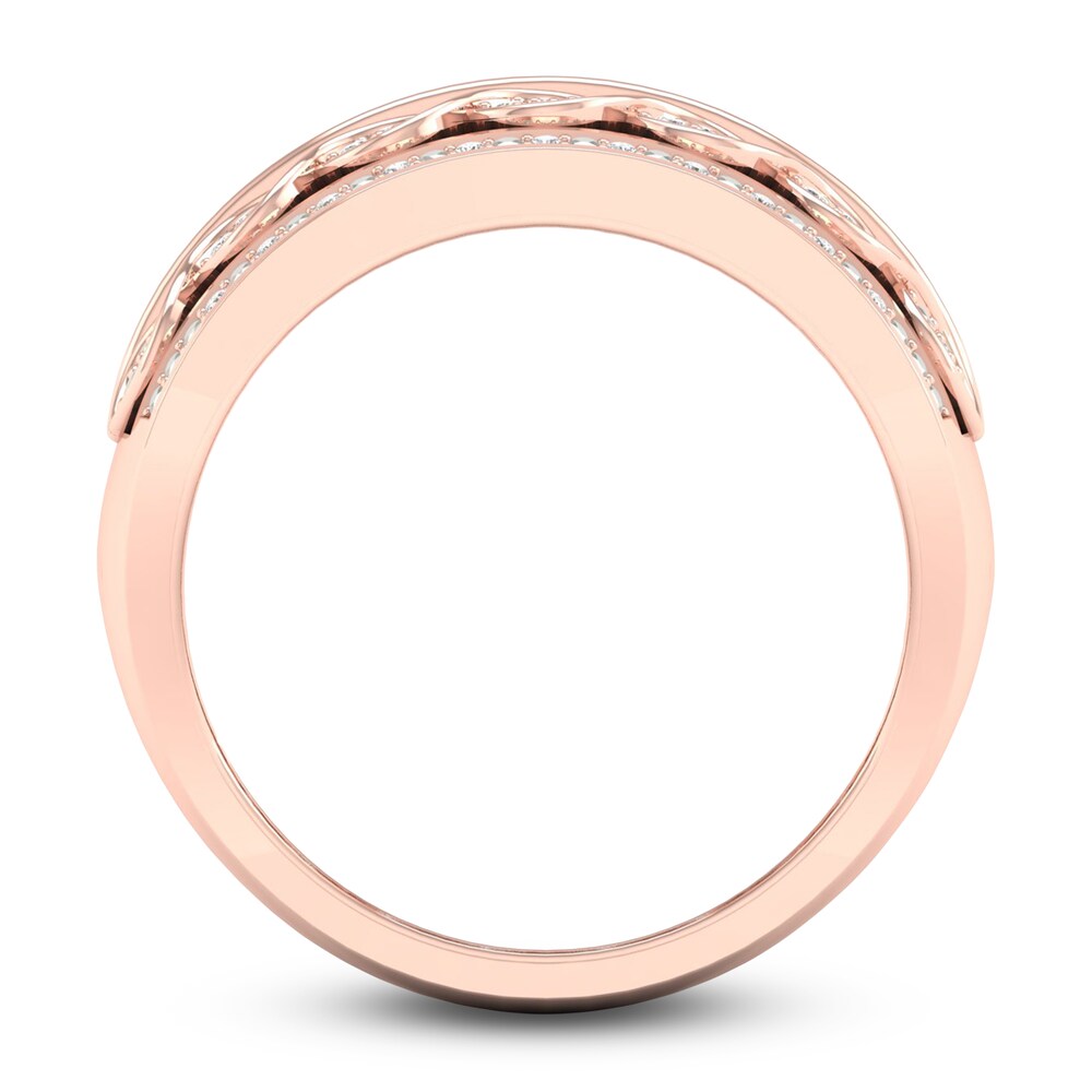 Diamond 4-Row Anniversary Band 1/6 ct tw Round 14K Rose Gold ozpkNHDJ