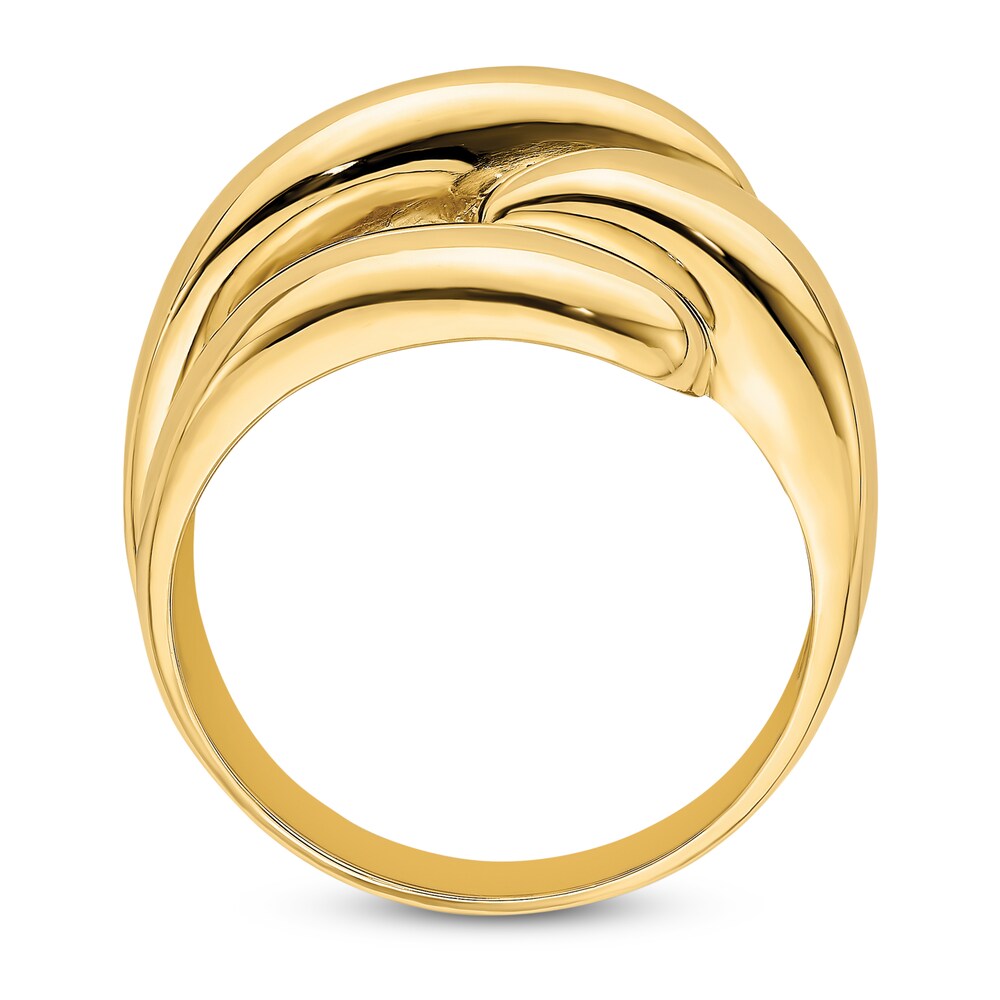 Polished Fancy Ring 14K Yellow Gold p5hENkmn