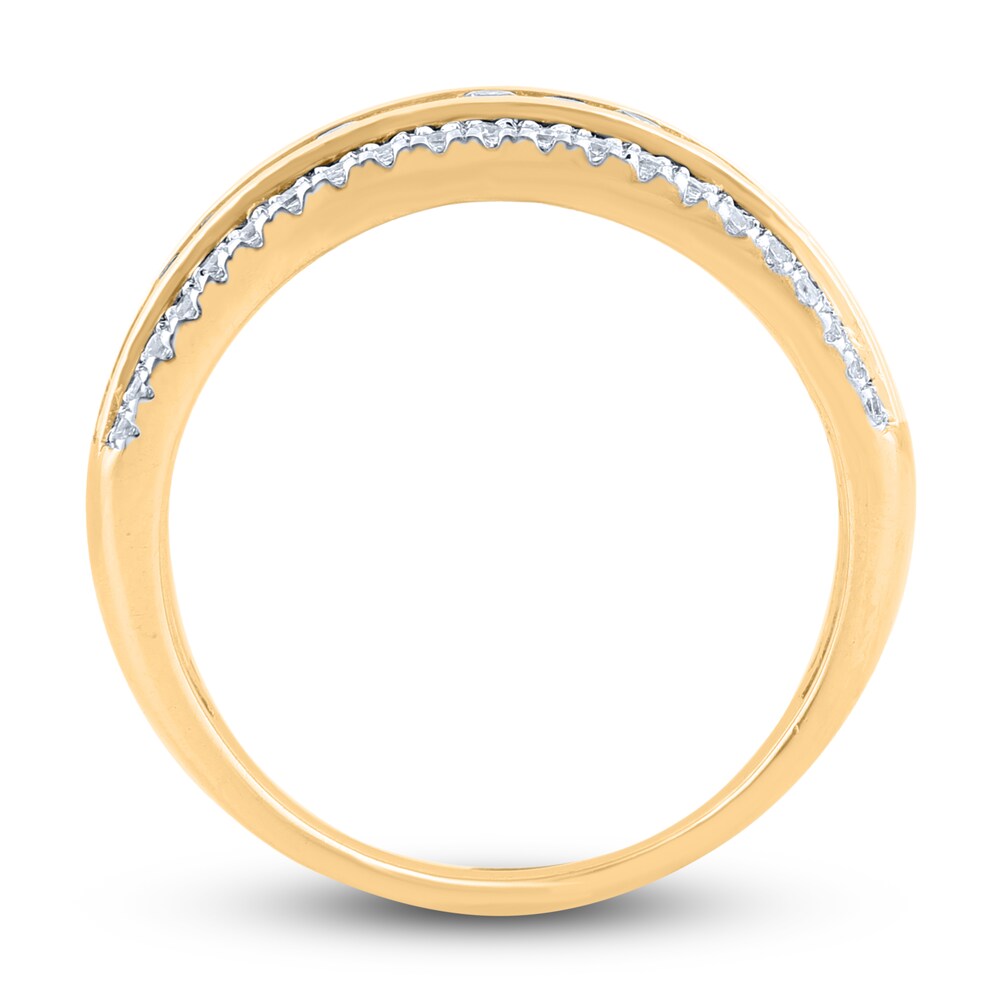 Diamond 4-Row Anniversary Band 1 ct tw Round 14K Yellow Gold p5sQpUth