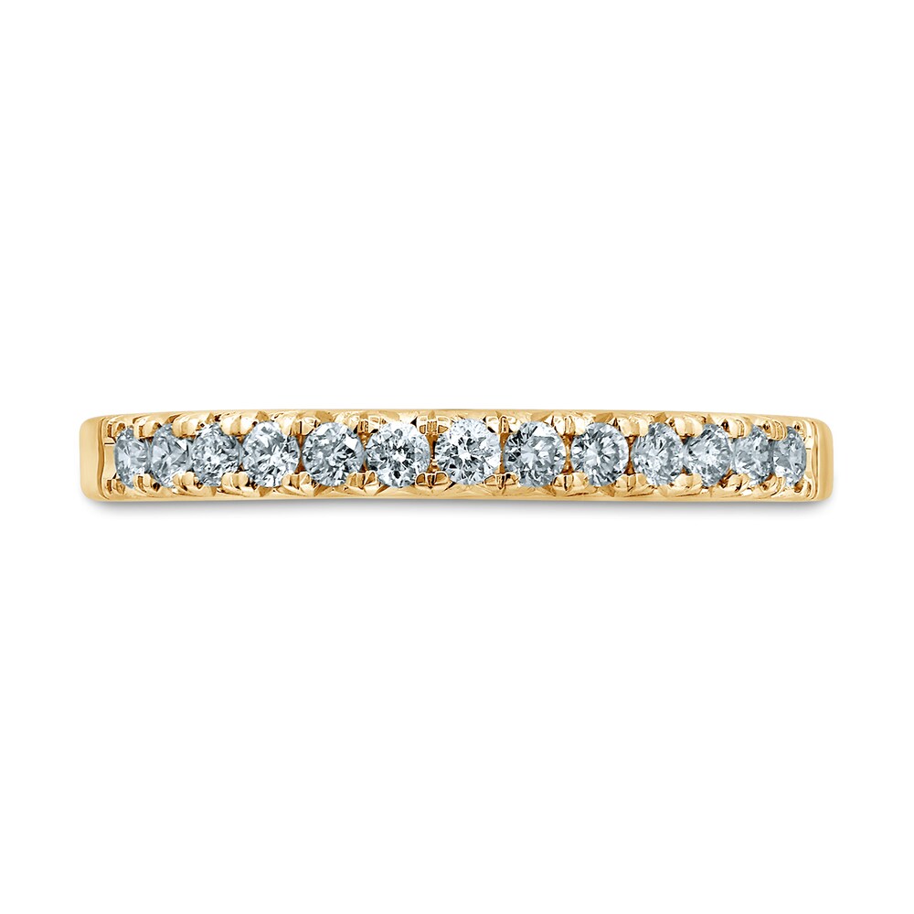 French Pave Diamond Wedding Band 1/4 ct tw Round 14K Yellow Gold pDFzXsaM