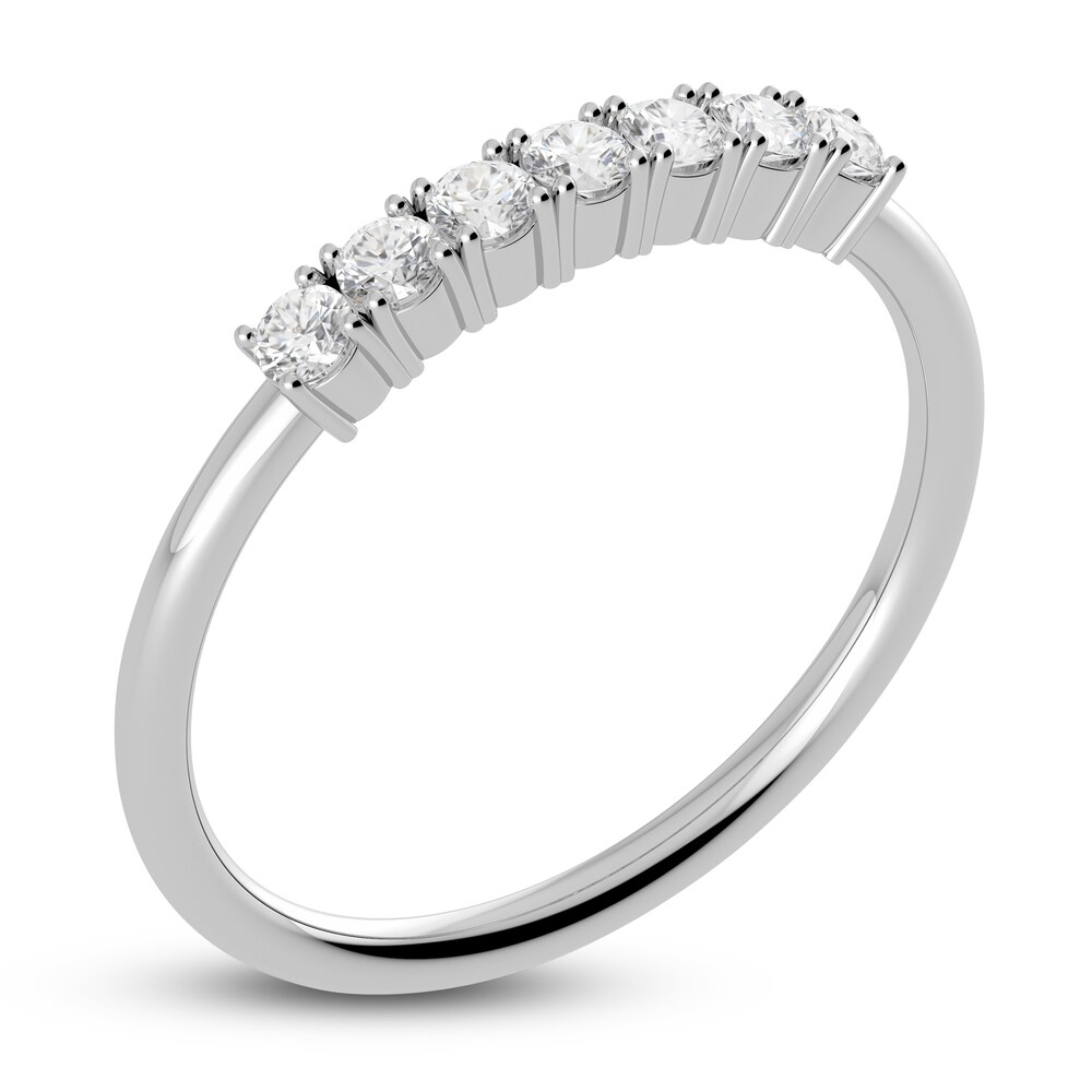 Juliette Maison Natural White Sapphire Half Eternity Ring 10K White Gold pIGuLpNu