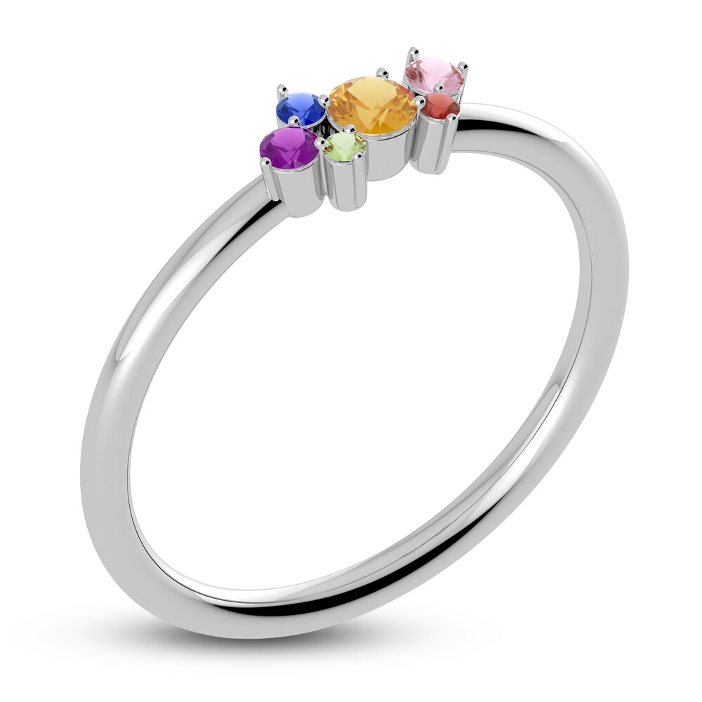 Juliette Maison Natural Multi-Gemstone Constellation Ring 10K White Gold pKNdjC9I