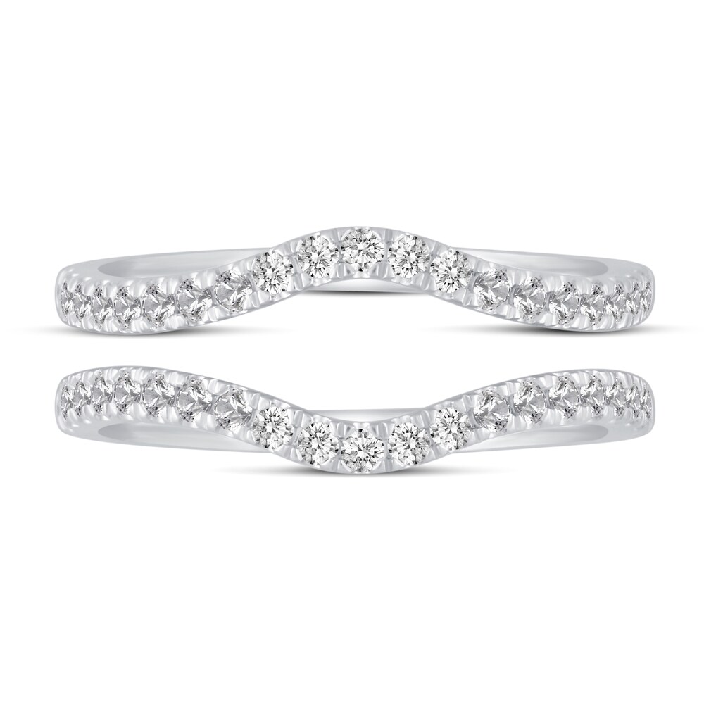 Diamond Double Wedding Band Set 1/2 ct tw 14K White Gold pfwIU3lR