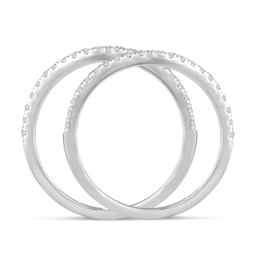 Diamond Double Wedding Band Set 1/2 ct tw 14K White Gold pfwIU3lR