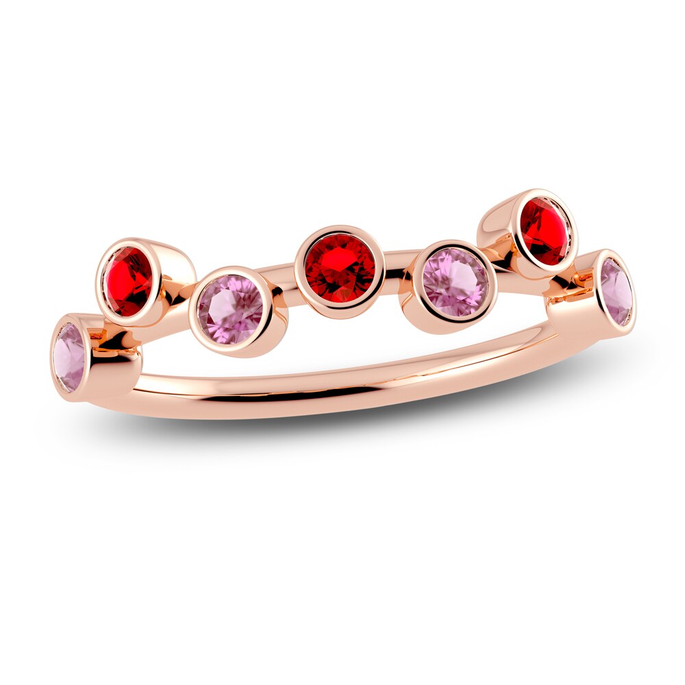 Juliette Maison Natural Ruby & Natural Pink Tourmaline Ring 10K Rose Gold pg0s6wPn
