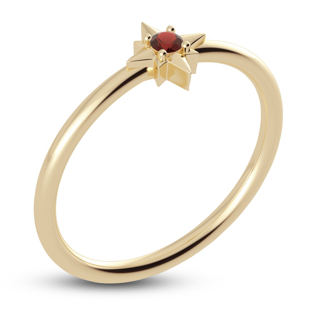 Juliette Maison Natural Garnet Starburst Ring 10K Yellow Gold po9GGpsr