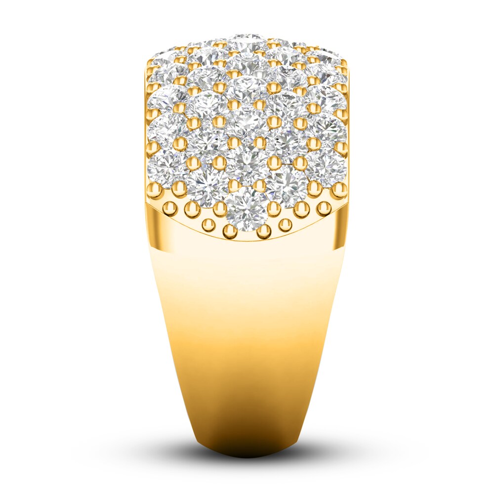 Lab-Created Diamond Pave Ring 3 ct tw Round 14K Yellow Gold pvPR1Itq