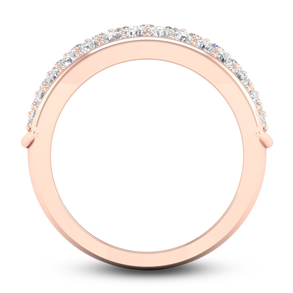 Diamond Pave Anniversary Band 1 ct tw Round 14K Rose Gold qALBrV9L